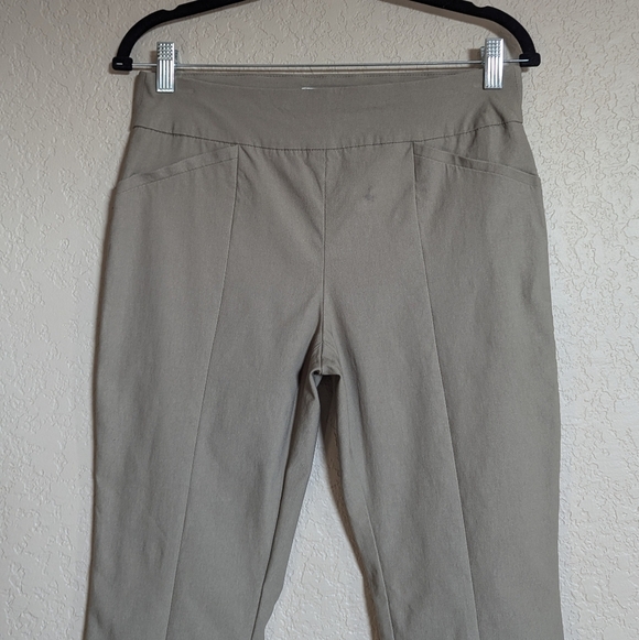 Chico's So Slimming Size 0.5( 6 ) Pull on Pants Stretch Slim St Leg Green - Picture 2 of 12